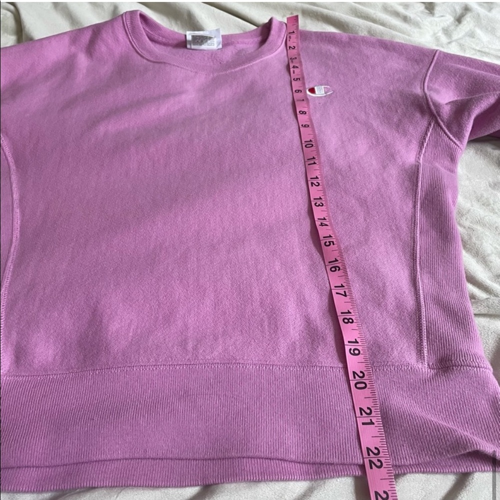 Champion Reverse Weave Pink Fleece Top Sweatshirt Small - Picture 7 of 7